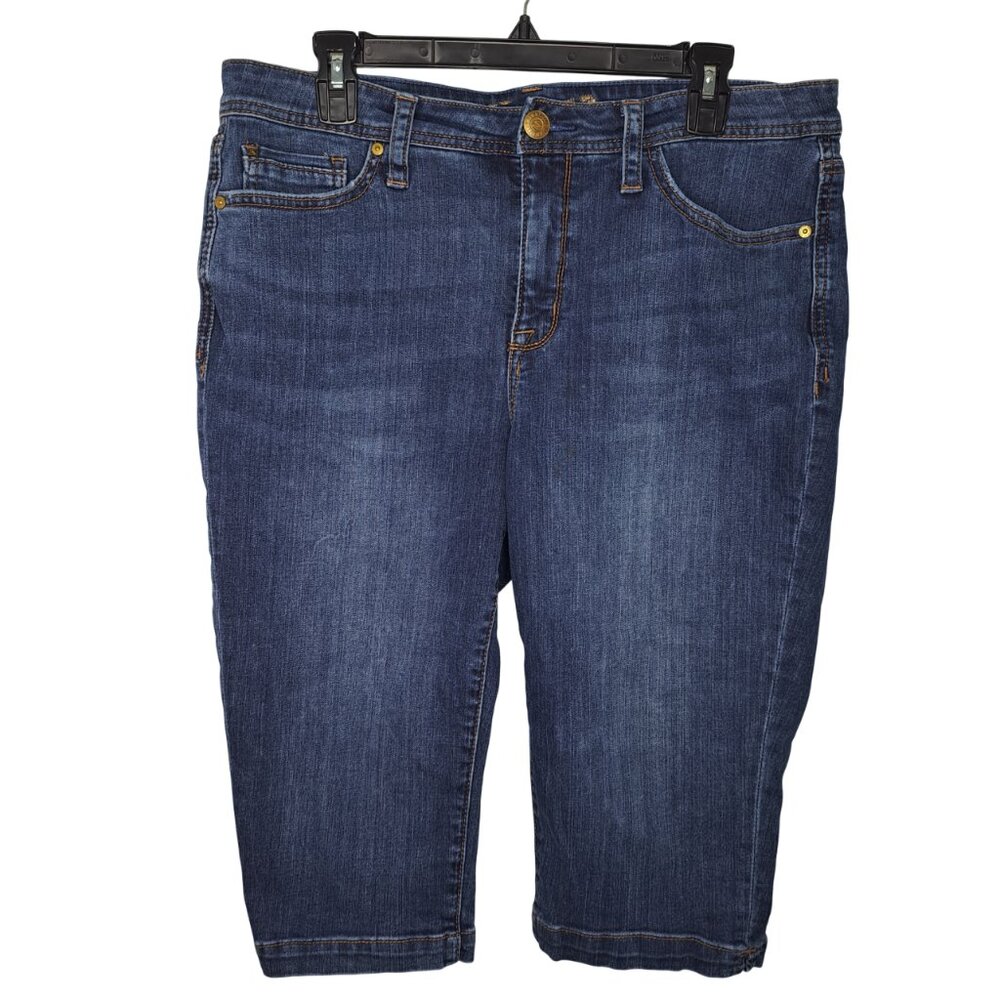 Seven7 Aubrey Skimmer Denim Capris Plus Size 16